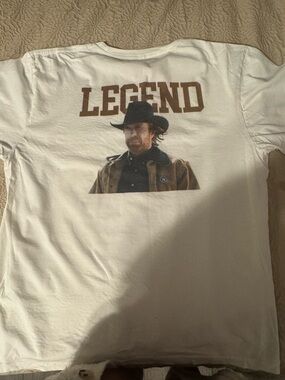 Chuck Norris Legend Graphic White Men's Tee - Casual Western Style